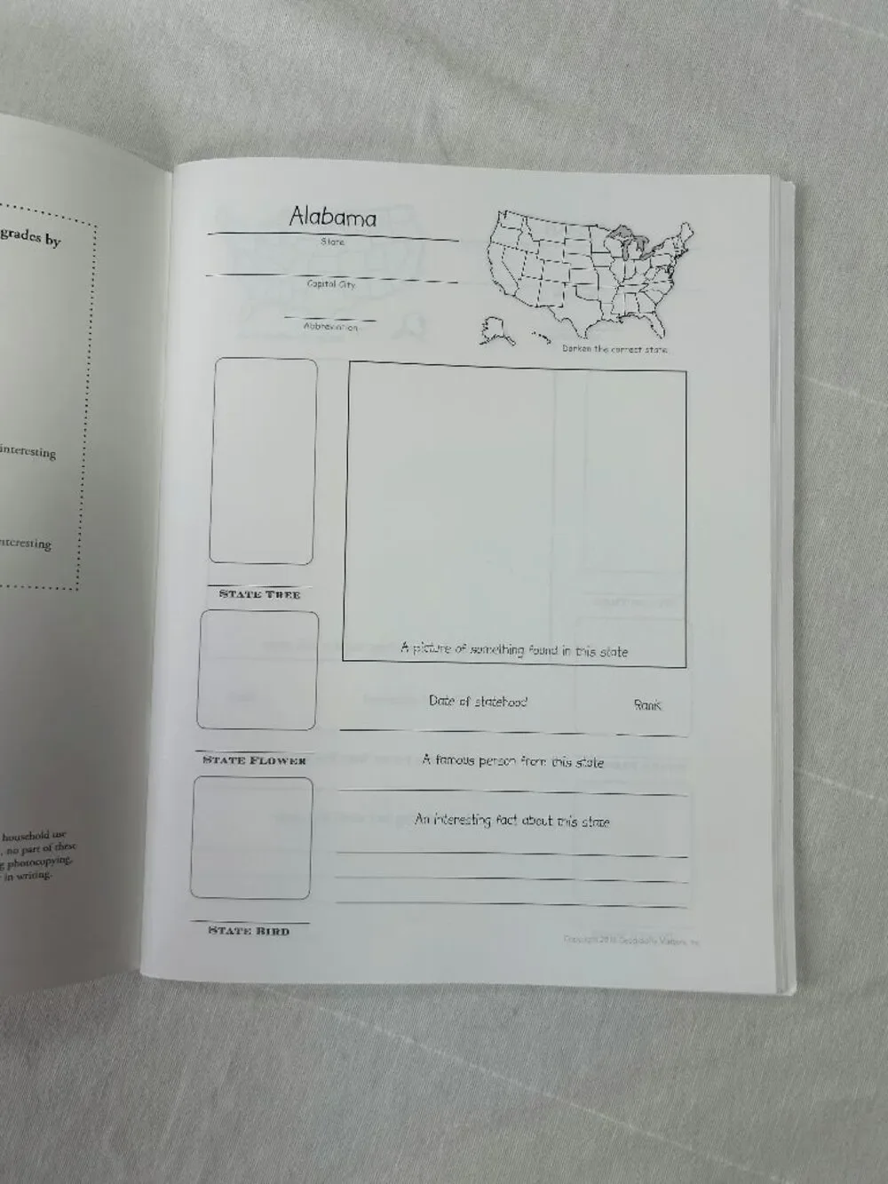 GeoMatters Junior State Notebook New w/Stickers Homeschooling Geography